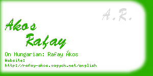 akos rafay business card